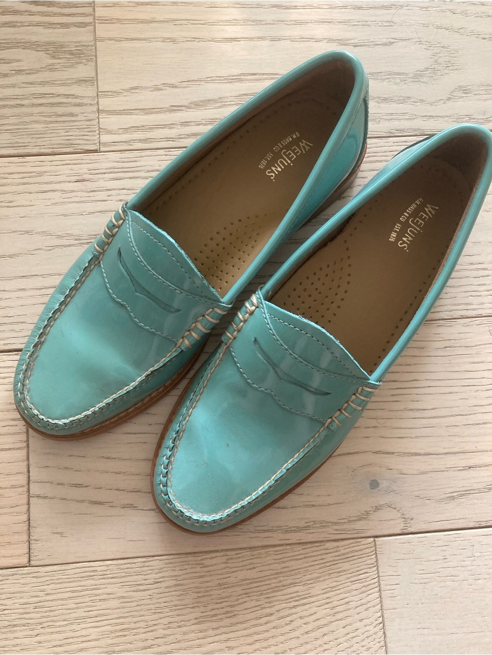 Women’s Weejun Leather Loafers in Patent Teal